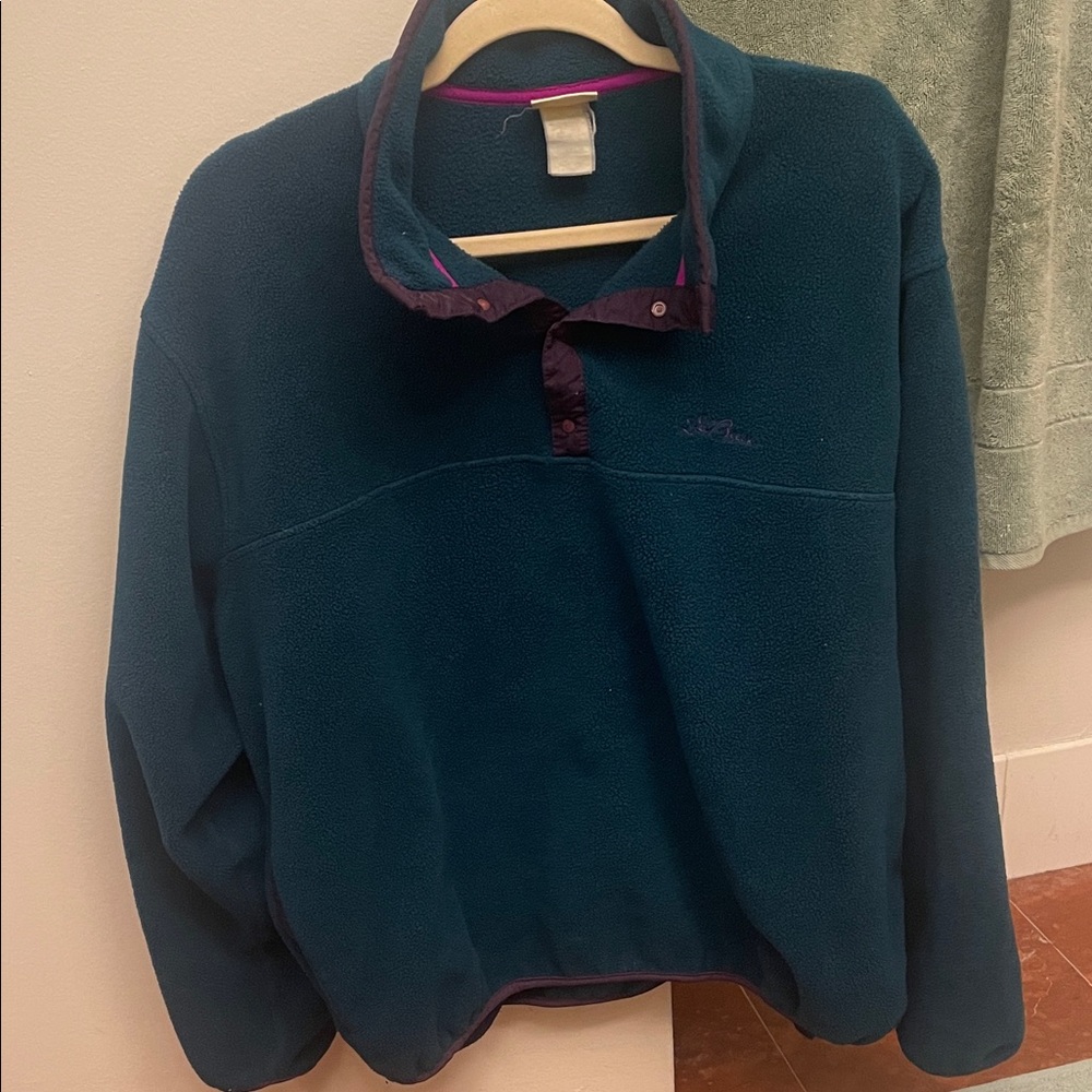L.L. Bean Deep Blue Fleece Pullover